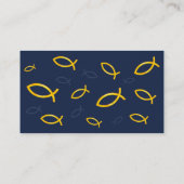 Golden Christlich Fish | Inspiration Visitenkarte (Rückseite)