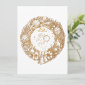 Golden Christmas Angel-Wreath-Merry Weihnachten (Stehend Vorderseite)