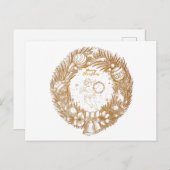 Golden Christmas Angel-Wreath-Merry Weihnachten (Vorne/Hinten)