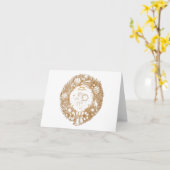 Golden Christmas Angel-Wreath-Merry Weihnachten Karte (Gelbe Blume)