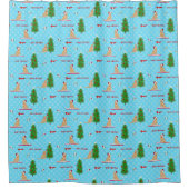 Golden Christmas Beach Day Duschvorhang (Vorderseite)