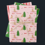 Golden Christmas Beach Day Pink Gift Wrap Set 3 Geschenkpapier Set<br><div class="desc">Bringen Sie ein bisschen von allen Dingen Küsten und Hunde zu all Ihren Weihnachtsgeschenken in diesem Jahr! Bestellen Sie die Linie bei den Naptown Schwänzen!</div>