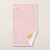 Golden Christmas Beach Day Rosa Duschvorhang Badhandtuch Set (Handtuch)