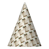 Golden Christmas Bell Green Blätter Winterurlaub Partyhütchen (Links)