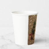 Golden Christmas Bell Paper Cup Design Pappbecher (Rechts)
