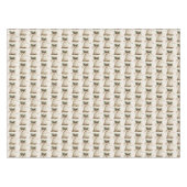 Golden Christmas Bell Schöne grüne Blätter Tischdecke (Vorderseite (Horizontal))