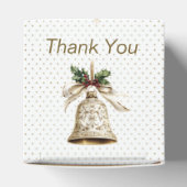 Golden Christmas Bell Shiny Stars Grüne Blätter Geschenkschachtel (Oben)