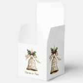 Golden Christmas Bell Shiny Stars Grüne Blätter Geschenkschachtel (Geöffnet)