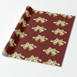 Golden Christmas Bells Geschenkpapier