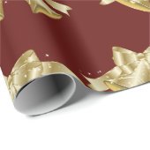 Golden Christmas Bells Geschenkpapier (Rolleneckpunkt)