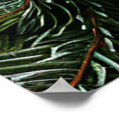 Golden Christmas Bells on Evergreen Decorations Poster (Ecke)