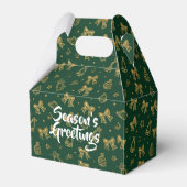 Golden Christmas Bells & Ribbons Pattern Geschenkschachtel (Vorderseite)