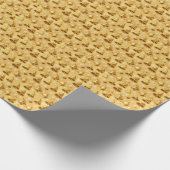 Golden Christmas Bells Weihnachtsdesign Geschenkpapier (Ecke)