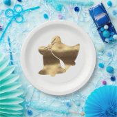 Golden Christmas Bells Weißes Gold Festival Pappteller (Party)