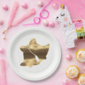 Golden Christmas Bells Weißes Gold Festival Pappteller (Party)