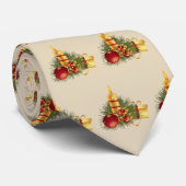 Golden Christmas Candles Krawatte (Gerollt)
