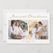 Golden Christmas Classic Filigree Feiertagskarte (Vorderseite)