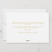 Golden Christmas Classic Filigree Feiertagskarte (Rückseite)