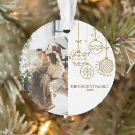 Golden Christmas Decoration Balls Foto Ornament