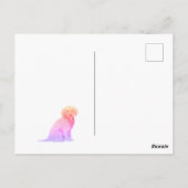 Golden Christmas Doodle Postcard Postkarte (Rückseite)