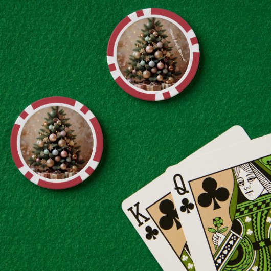 "Golden Christmas Dreams" Pokerchips (Pokertisch (doppelt))