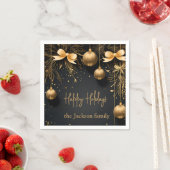 Golden Christmas Elegante - Anpassbare Napkins Serviette (Beispiel)