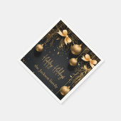 Golden Christmas Elegante - Anpassbare Napkins Serviette (Ecke)