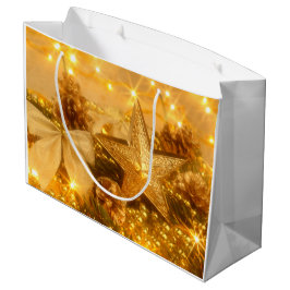 Golden Christmas Große Geschenktasche Geschenktüte