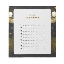 Golden Christmas Holiday To-Do List Notepad