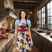 Golden Christmas mit Engeln und Sternen - Elegant Schürze