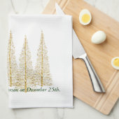 Golden Christmas Morning Tee Küchentuch (Viertel Falte)