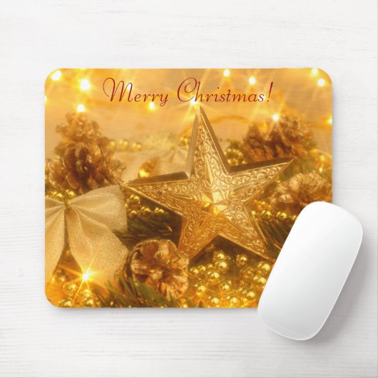 Golden Christmas Mousepad (Mit Mouse)