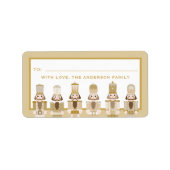 GOLDEN CHRISTMAS NUTCRACKER GIFT STICKER ADRESSAUFKLEBER (Vorne)
