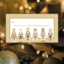 GOLDEN CHRISTMAS NUTCRACKER GIFT STICKER ADRESSAUFKLEBER