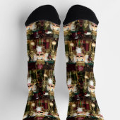 Golden Christmas Nutcracker Soldiers Socken (Oben)