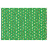 Golden Christmas Ribbon Muster auf Green Tischdecke (Vorderseite (Horizontal))