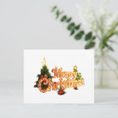 Golden Christmas Sparkle - Festlicher Baum Feiertagspostkarte (Stehend Vorderseite)