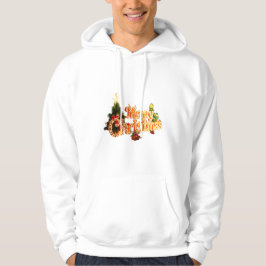 Golden Christmas Sparkle - Festlicher Baum Hoodie