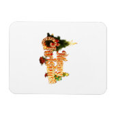 Golden Christmas Sparkle - Festlicher Baum Magnet (Horizontal)