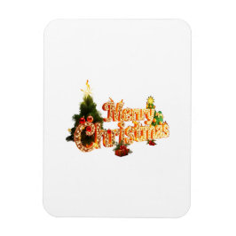 Golden Christmas Sparkle - Festlicher Baum Magnet