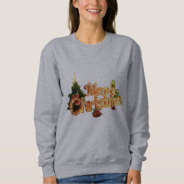 Golden Christmas Sparkle - Festlicher Baum Sweatshirt