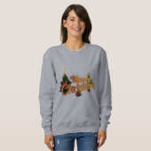 Golden Christmas Sparkle - Festlicher Baum Sweatshirt (Vorne ganz)