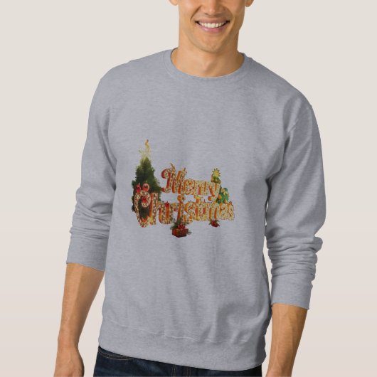 Golden Christmas Sparkle - Festlicher Baum Sweatshirt (Vorderseite)