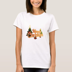 Golden Christmas Sparkle - Festlicher Baum T-Shirt