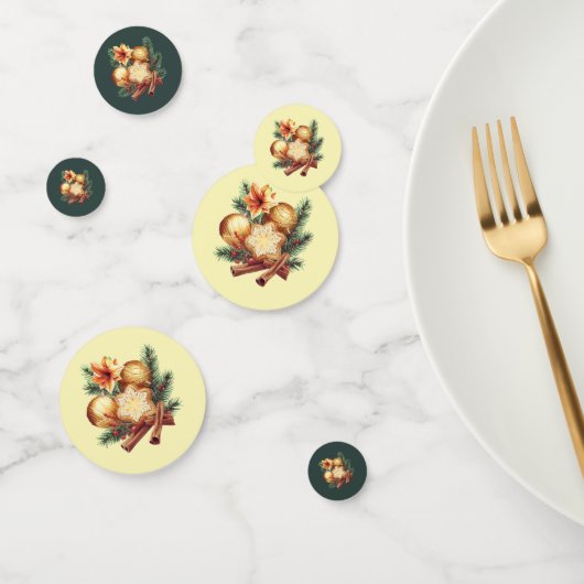 Golden Christmas Star with Cinnamon Konfetti (Gruppe)