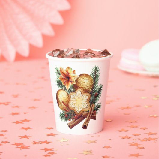 Golden Christmas Star with Cinnamon Pappbecher (Insitu)