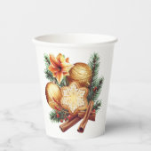 Golden Christmas Star with Cinnamon Pappbecher (Vorderseite)