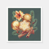 Golden Christmas Star with Cinnamon Serviette (Vorderseite)