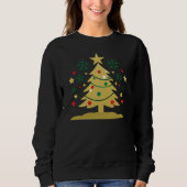 Golden Christmas Tree Art Sweatshirt (Vorderseite)