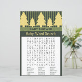 Golden Christmas Tree Baby Shower Word Search Game (Stehend Vorderseite)